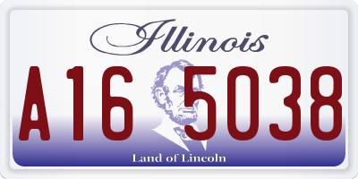 IL license plate A165038