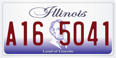IL license plate A165041