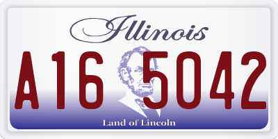 IL license plate A165042