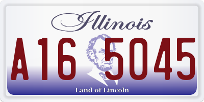 IL license plate A165045