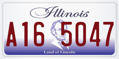 IL license plate A165047