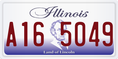 IL license plate A165049