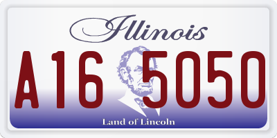 IL license plate A165050