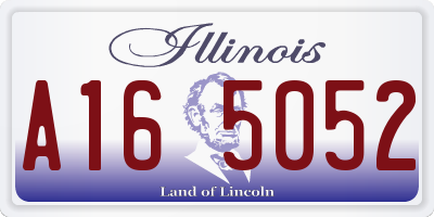 IL license plate A165052