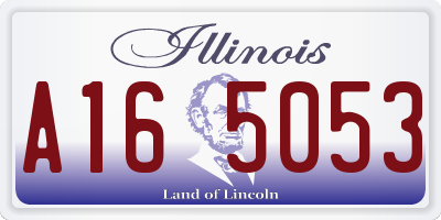 IL license plate A165053