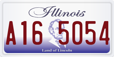 IL license plate A165054