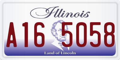 IL license plate A165058