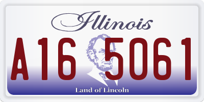 IL license plate A165061