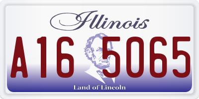 IL license plate A165065