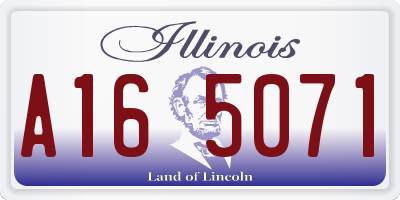 IL license plate A165071