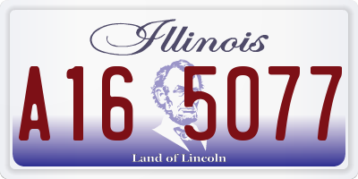 IL license plate A165077
