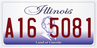 IL license plate A165081