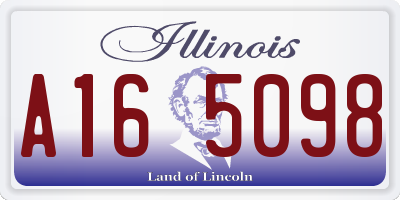 IL license plate A165098