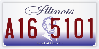 IL license plate A165101