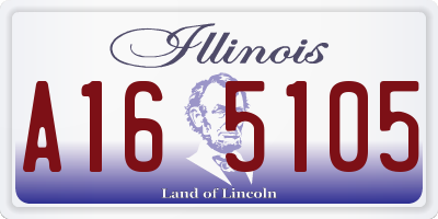 IL license plate A165105