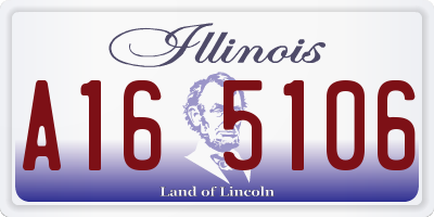IL license plate A165106