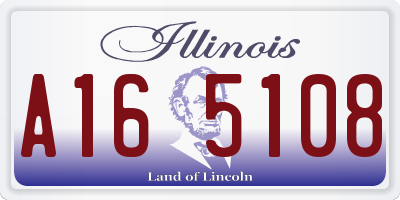 IL license plate A165108
