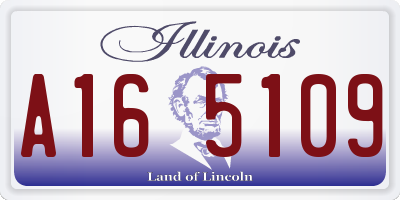 IL license plate A165109