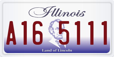 IL license plate A165111