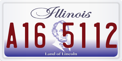 IL license plate A165112