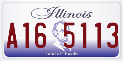 IL license plate A165113