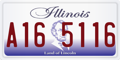 IL license plate A165116