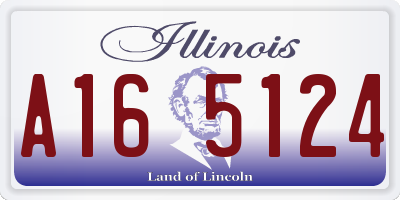 IL license plate A165124