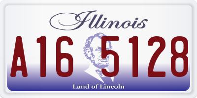 IL license plate A165128