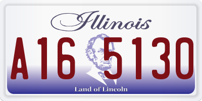 IL license plate A165130