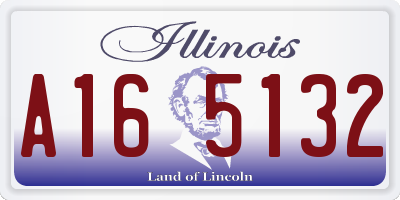 IL license plate A165132