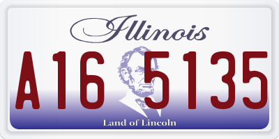 IL license plate A165135