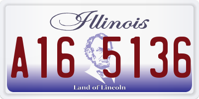 IL license plate A165136
