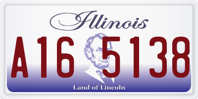 IL license plate A165138