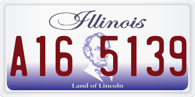 IL license plate A165139