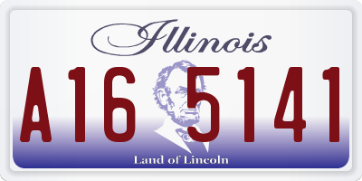 IL license plate A165141