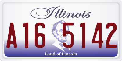 IL license plate A165142