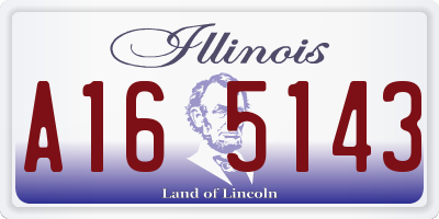 IL license plate A165143