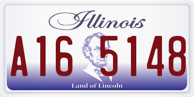 IL license plate A165148