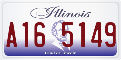 IL license plate A165149