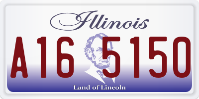 IL license plate A165150