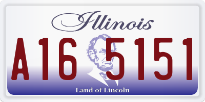 IL license plate A165151