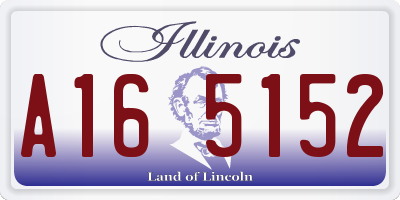 IL license plate A165152