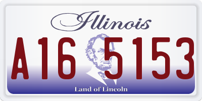 IL license plate A165153