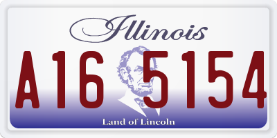 IL license plate A165154