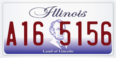 IL license plate A165156