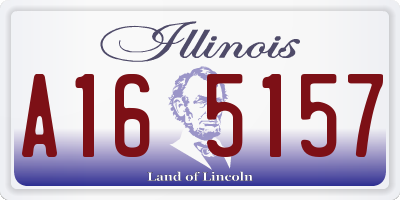 IL license plate A165157