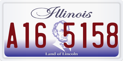 IL license plate A165158