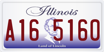 IL license plate A165160