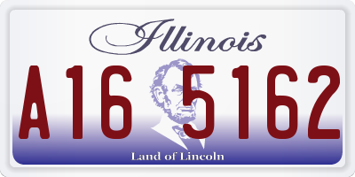 IL license plate A165162