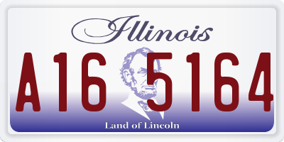 IL license plate A165164